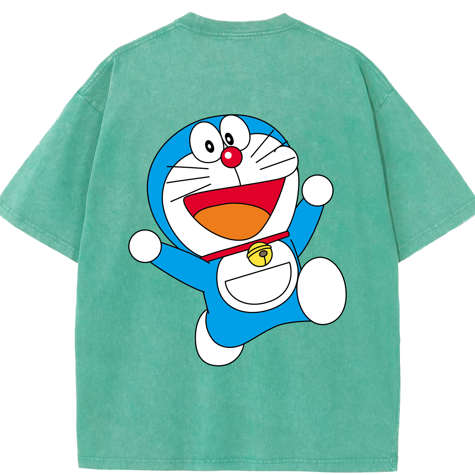 （画像用） ドラえもん Doraemon 綿100% ヴィンテージ風 半袖Tシャツ（背面プリント）